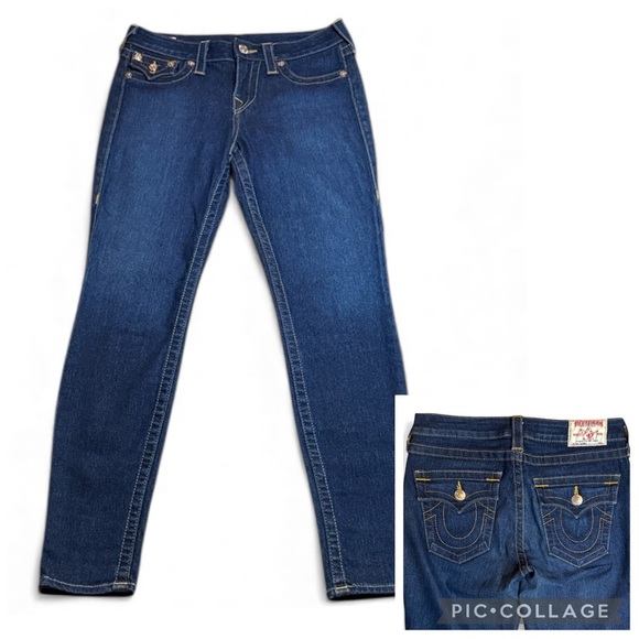 Like New! True Religion Serena Indigo Women's Stretch Super Skinny Jeans sz 29 - Picture 1 of 14